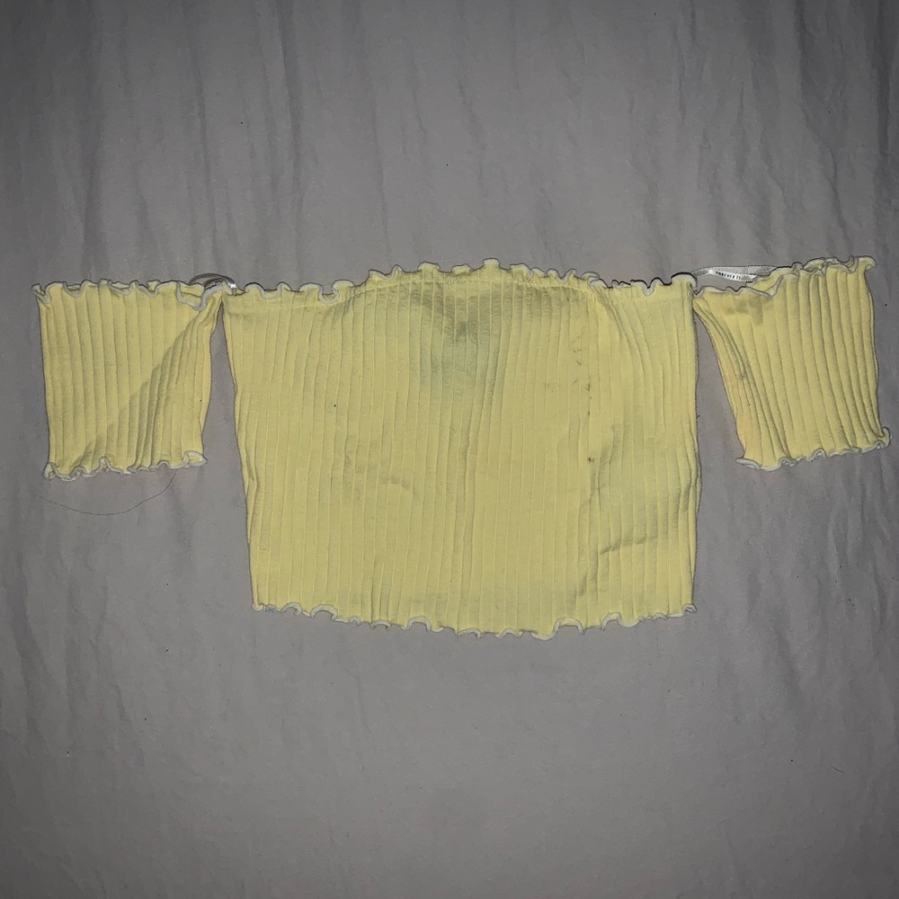 Yellow tube top (w/ sleeves attached)